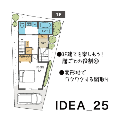 三角地を上手く生かす２つの方法 セセラの家